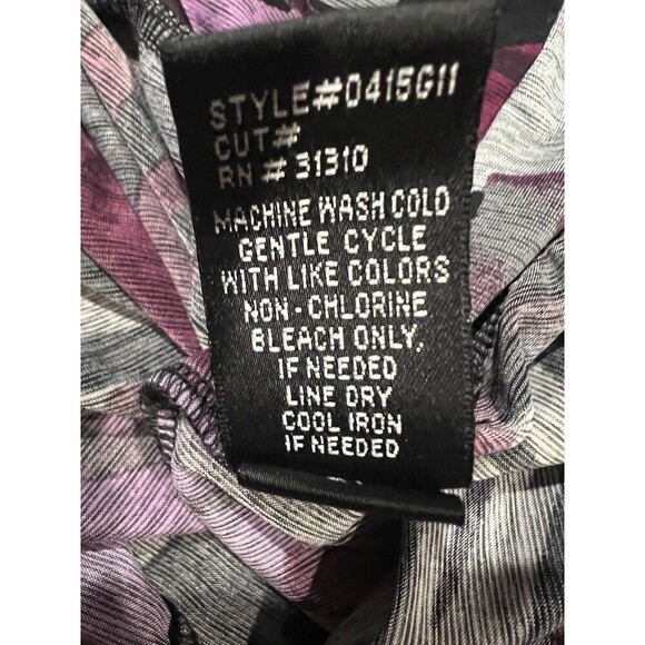 AGB Colorful Geometric, Purple, Print Short Sleeve Top Womens Size M - Picture 6 of 6